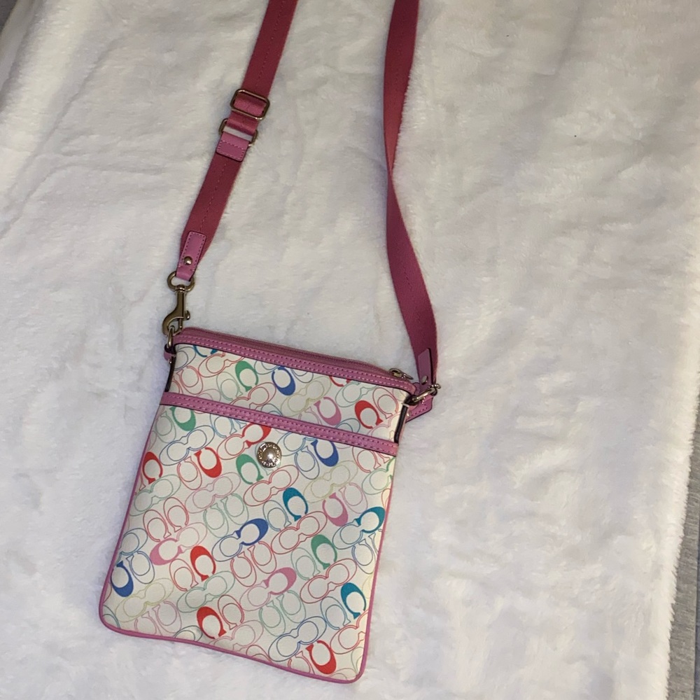 Coach Signature C Rainbow Cross Body Bag